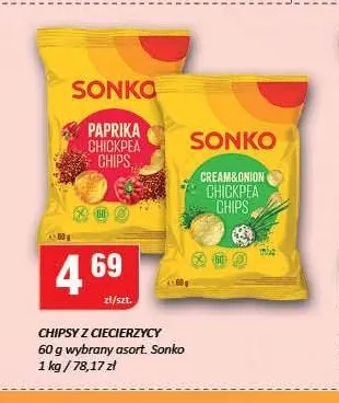 Chipsy z ciecierzycy Sonko promocja w Chorten