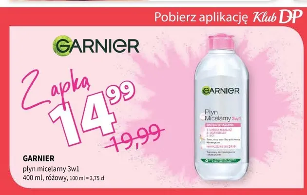Płyn micelarny 3w1 Garnier promocja w Drogerie Polskie