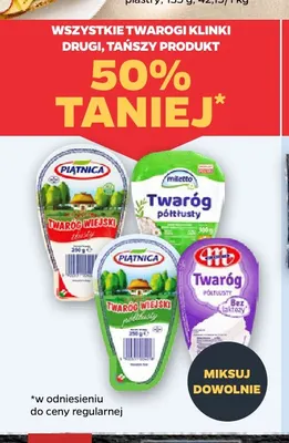 Twaróg wiejski półtłusty Piątnica promocja w Netto