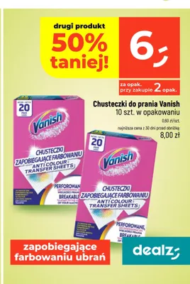 Chusteczki do prania Vanish zapobiegające farbowaniu promocja w Dealz