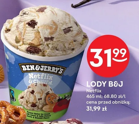 Lody Ben & Jerry's Netflix & Chilll'd promocja w Żabka