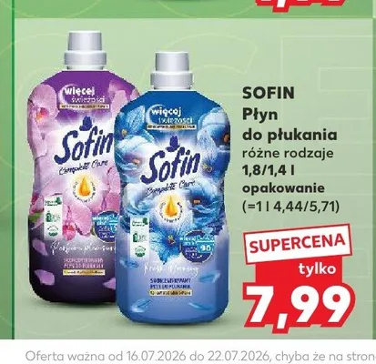 Płyn do płukania Sofin Complete Care niebieski promocja w Kaufland