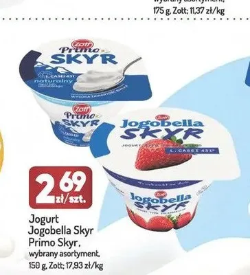 Jogurt Jogobella Skyr naturalny Zott promocja w Avita