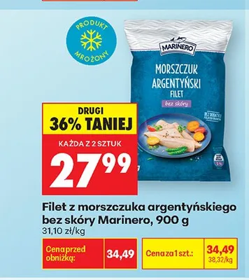Filet z morszczuka argentyńskiego bez skóry Marinero promocja w Biedronka