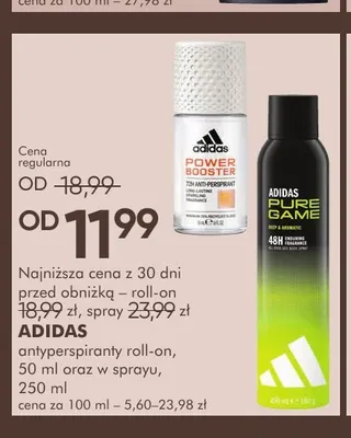Antyperspirant w sprayu Pure Game Adidas promocja w Super-Pharm
