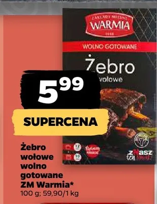Żebro wołowe wolno gotowane ZM Warmia promocja w Netto