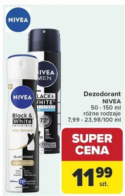Dezodorant Nivea Black & White promocja w Carrefour