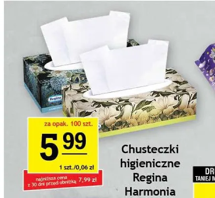 Chusteczki higieniczne Regina Harmonia promocja w Gram Market