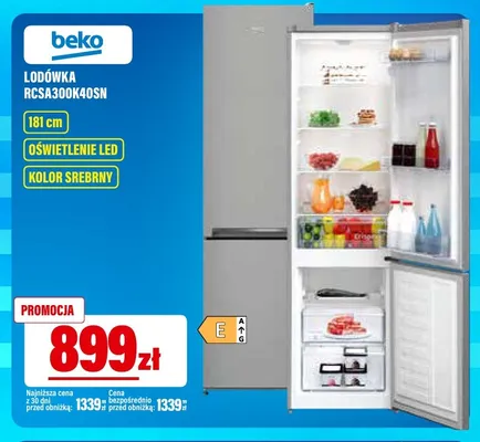 Lodówka Beko RCSA300K40SN promocja w RTV EURO AGD