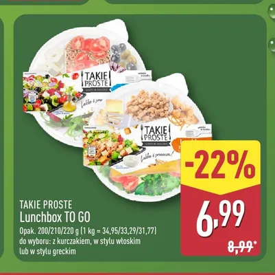 Lunchbox TO GO w stylu greckim Takie Proste promocja w Aldi