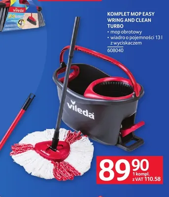Komplet mop Easy Wring and Clean Turbo Vileda promocja w Selgros