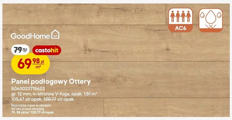 Panel podłogowy GoodHome Ottery promocja w Castorama