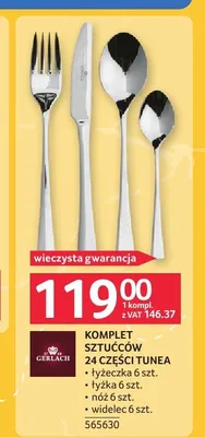 Komplet sztućców Gerlach Tunea promocja w Selgros