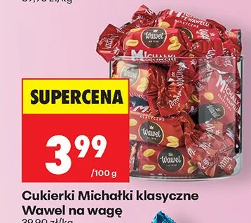 Cukierki Michałki klasyczne Wawel na wagę promocja w Biedronka