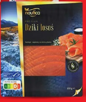 Łosoś Dziki premium wędzony Nautica promocja w Lidl