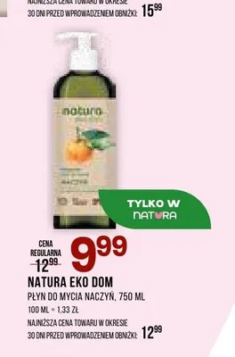 Płyn do mycia naczyń Natura Eko Dom promocja w Drogerie Natura