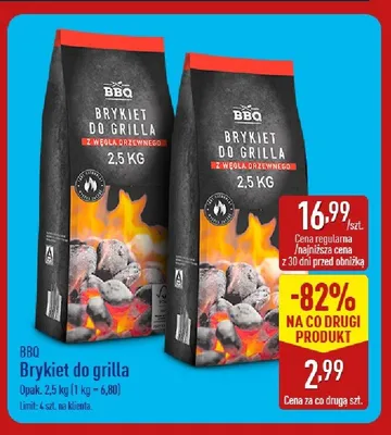 Brykiet do grilla BBQ promocja w Aldi