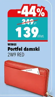 Portfel damski 2W9 RED Wittce promocja w Biedronka Home