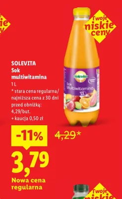 Sok multiwitamina Solevita promocja w Lidl