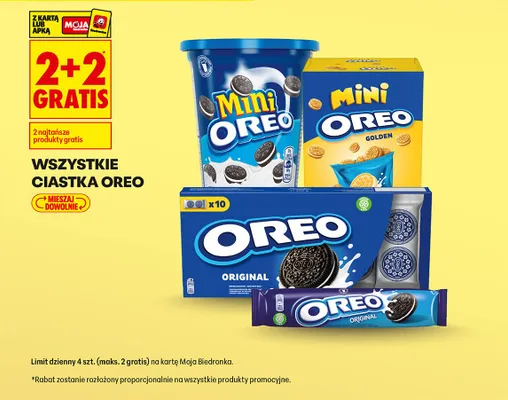 Wszystkie ciastka 2+2 GRATIS promocja w Biedronka