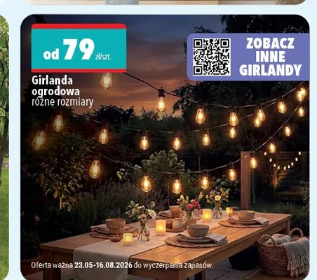 Girlanda ogrodowa promocja w Biedronka Home
