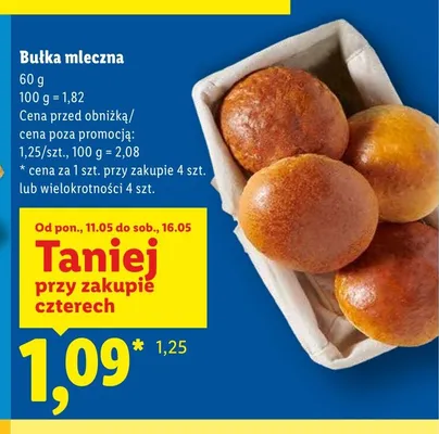 Bułka mleczna promocja w Lidl