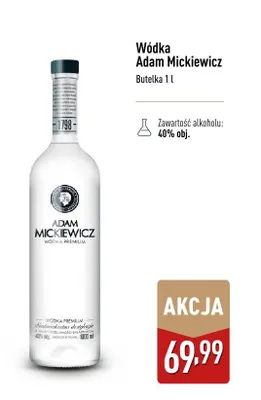 Wódka Adam Mickiewicz promocja w Aldi