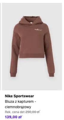 Bluza z kapturem Nike Sportswear ciemnobrązowy promocja w Lounge by Zalando