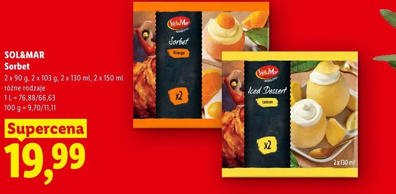 Sorbet  promocja w Lidl