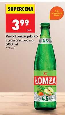 Piwo jabłko i trawa żubrowa promocja w Biedronka