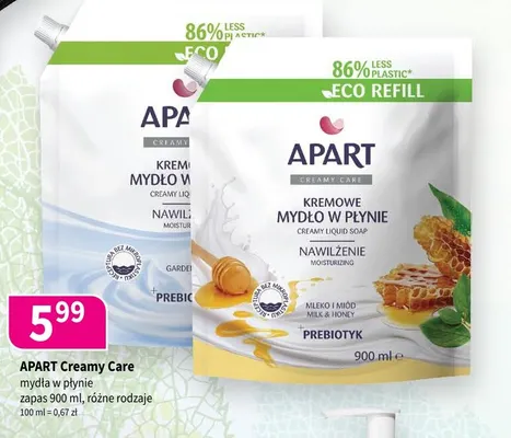 Mydło w płynie zapas Apart Creamy Care Gardenia promocja w Drogerie Polskie