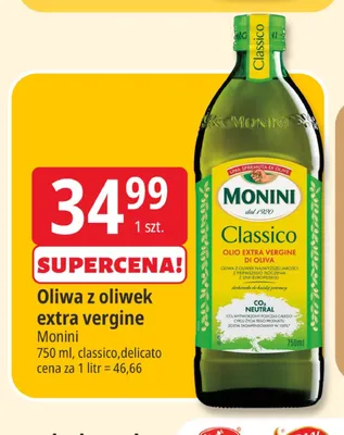 Oliwa z oliwek extra vergine Monini Delicato promocja w Leclerc