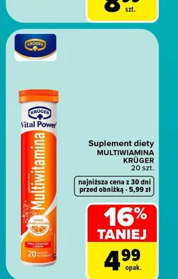 Suplement diety Multiwitamina Krüger promocja w Carrefour Market