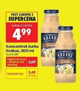 Koncentrat żurku Krakus promocja w Biedronka