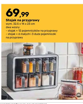 Stojak na przyprawy z 6 małymi i 3 dużymi pojemniczkami promocja w Bricomarche