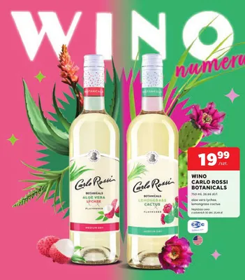 Wino Carlo Rossi Botanicals Lemongrass Cactus promocja w Stokrotka