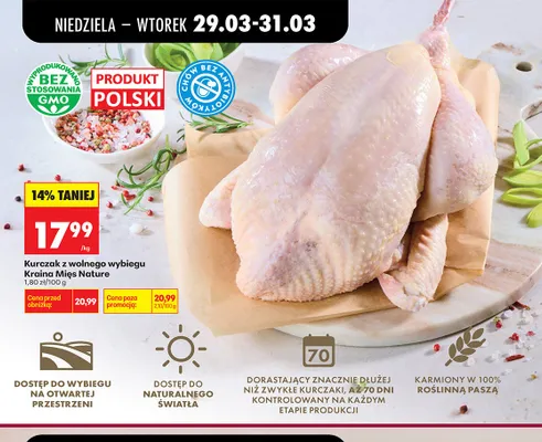 Kurczak z wolnego wybiegu promocja w Biedronka