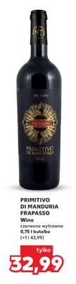 Wino czerwone wytrawne Piccini Primitivo di Manduria Frapasso promocja w Kaufland