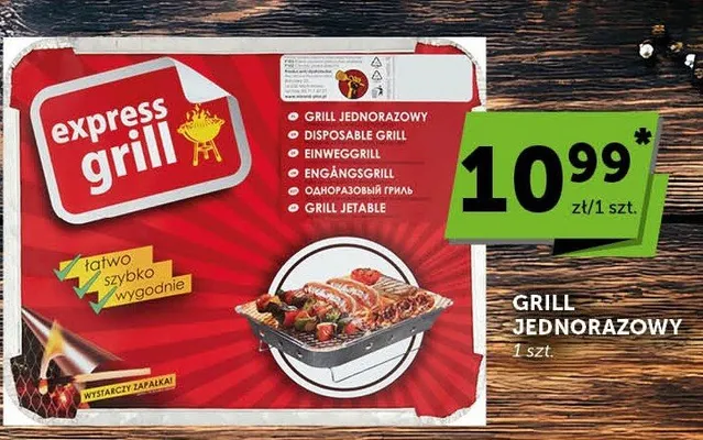 Grill jednorazowy Express Grill promocja w Groszek