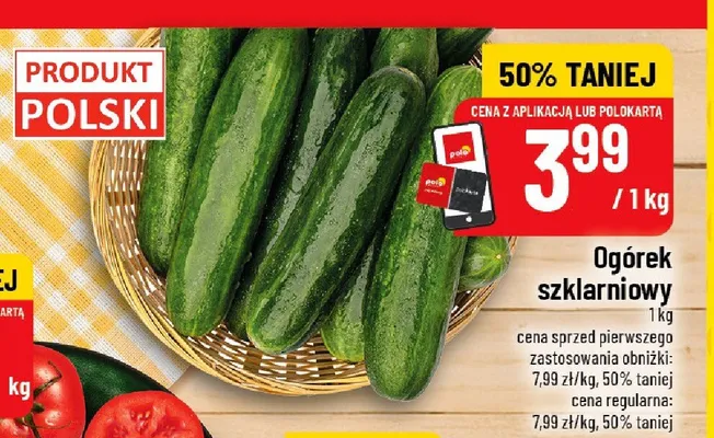 Ogórek szklarniowy krótki promocja w POLOmarket