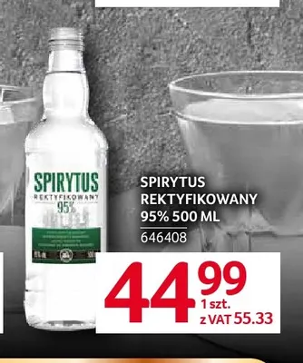 Spirytus rektyfikowany 95% promocja w Selgros