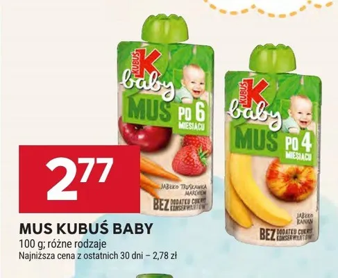 Mus Kubuś Baby różne rodzaje promocja w Stokrotka