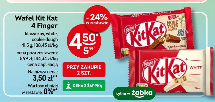 Wafel Kit Kat 4 Finger cookie dough promocja w Żabka