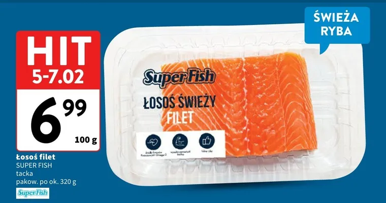 Łosoś filet Super Fish promocja w Intermarche