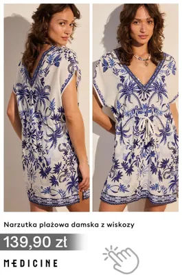 Narzutka plażowa damska z wiskozy Medicine promocja w Medicine