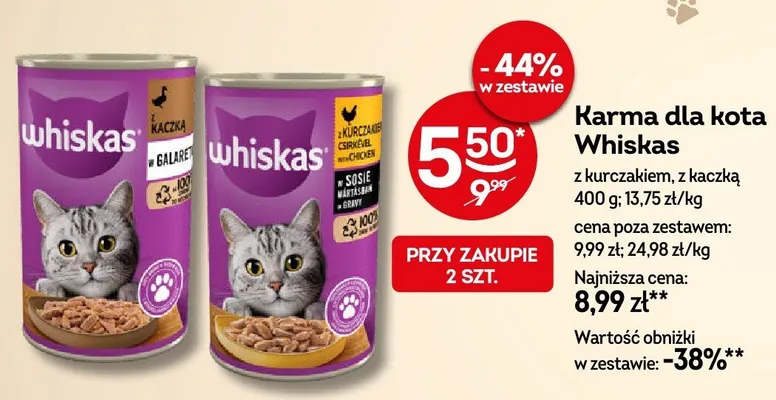 Karma dla kota Whiskas promocja w Żabka