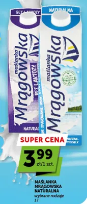 Maślanka Mrągowska naturalna bez laktozy promocja w Groszek