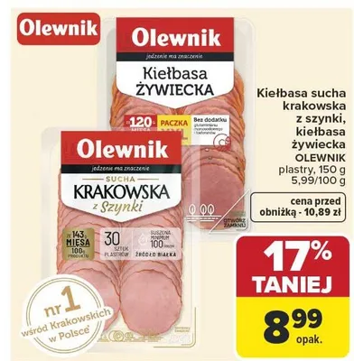 Kiełbasa żywiecka promocja w Carrefour