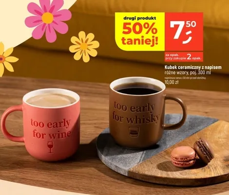 Kubek ceramiczny z napisem różne wzory promocja w Dealz
