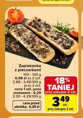 Zapiekanka z pieczarkami promocja w Carrefour